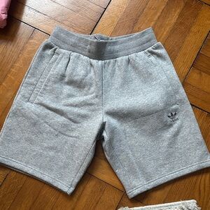 Adidas Heather Gray Logo Shorts